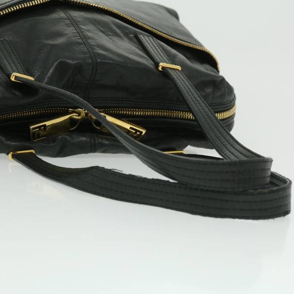 FENDI Tote Bag Leather Black Auth bs1443 - Picture 8 of 10